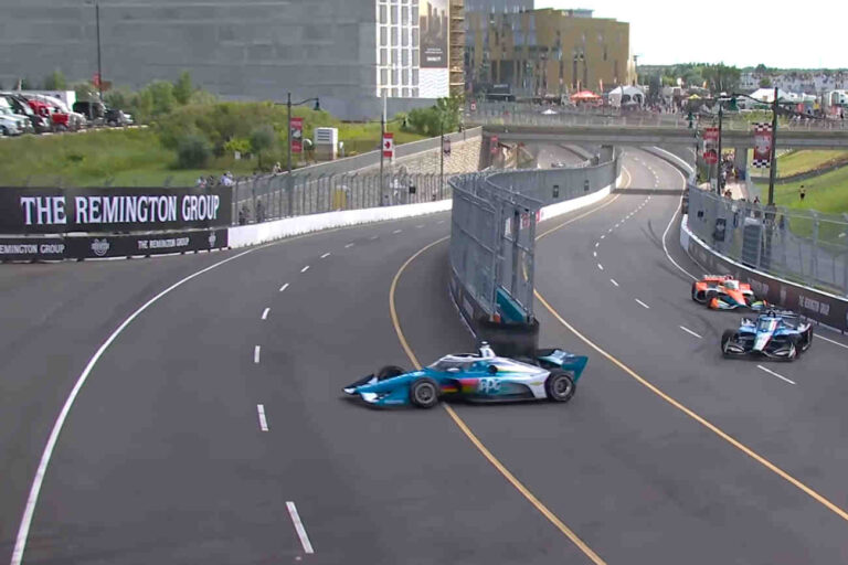Turn five hairpin at IndyCar's new Markham circuit
