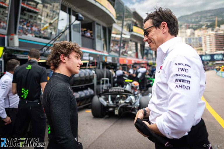 Andrea Kimi Antonelli, Toto Wolff, Monaco, 2024