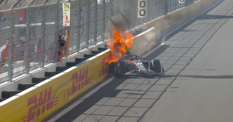 Dramatic fiery crash causes F2 red flag at Madrid