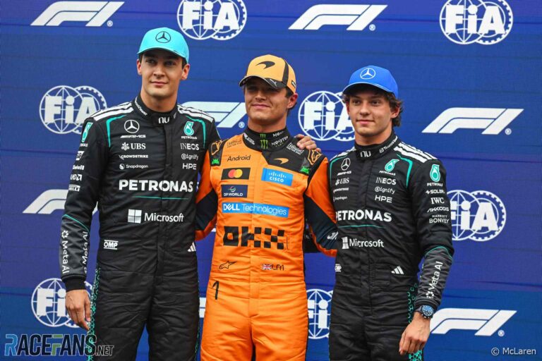 George Russell, Lando Norris, Andrea Kimi Antonelli, Zandvoort, 2026