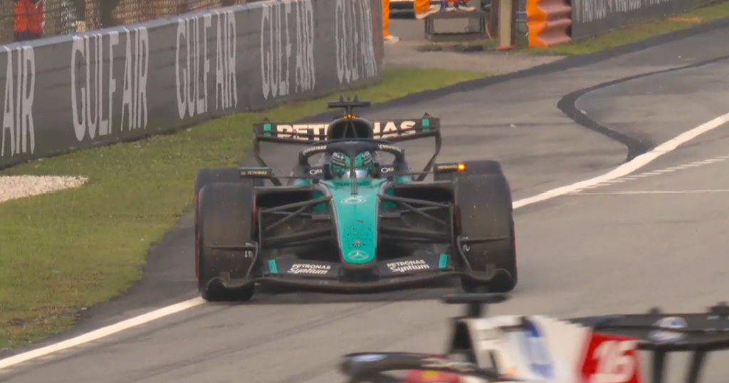 George Russell facing 'double whammy' F1 penalty after 'gut-wrenching blow'